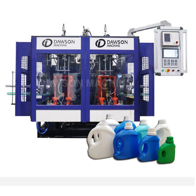kopen Dubbelstation HDPE PP Plastic Jerrycan smeermiddel dagelijkse chemicaliën Bleach Drum Productie Extrusie Blow Molding Machine online manufacture