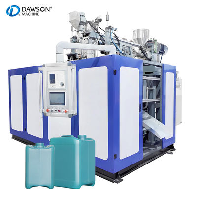kopen Volledig automatische HDPE 5L 10L Dubbelstation Dubbele matkap Jerry Can Extrusion Blow Molding Machine online manufacture