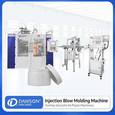kopen Eénstation met vijf strijkkoppen, extruderingsblaasgietmachine voor HDPE-containers met brede mond online manufacture