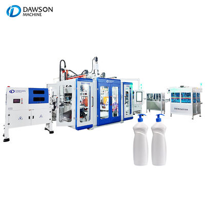 kopen Volledig elektrische dubbele station extrusie blaasvormmachine voor 1000 ml wasmiddel en shampoo flessen met 220KN klemkracht online manufacture