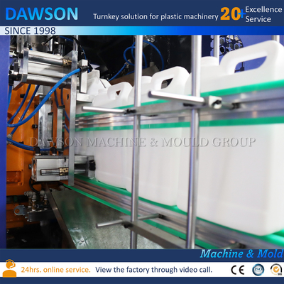 Productie van 0-5L HDPE-flessen met een enkele station extrusie-blaasgietmachine