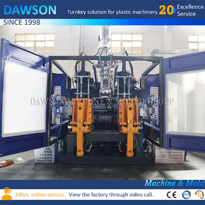 85 mm schroefdiameter 110kN Klemkracht Plastic Hdpe Wasmiddel Fles maken Extrusie Blaasgietmachine