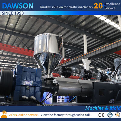 85 mm schroefdiameter 110kN Klemkracht Plastic Hdpe Wasmiddel Fles maken Extrusie Blaasgietmachine