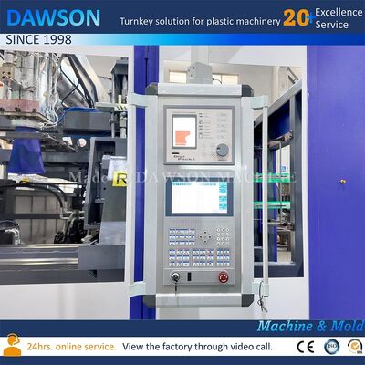 4 Schroef Verwarmingszone Kunststof Blaasvormmachine HDPE Jerrycan Flessenproductielijn Klemkracht 270 KN Technologie