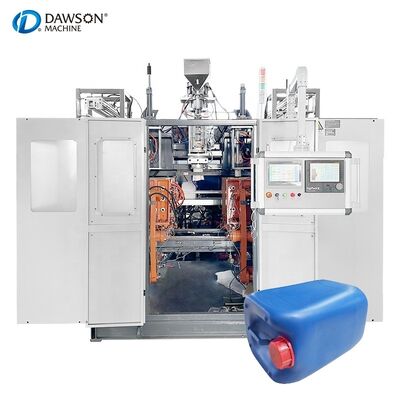13,8 kW Schroefverwarming Vermogen Dubbelstation Canister Maakmachine voor PE Plastic Pesticide Fles Extrusie Blaasvormen