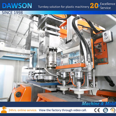 Volledig Elektrische 5L HDPE Wasmiddelflessen Blaasvormmachine Drie Matrijzen Extrusie Blaasvormmachine